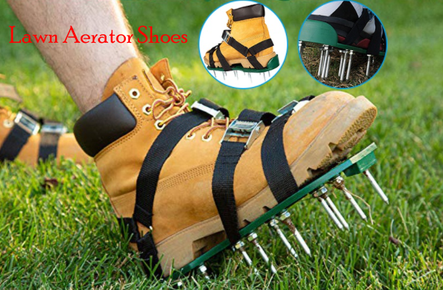 Lawn aerator shoes