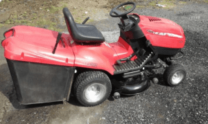 Starting a riding lawn mower