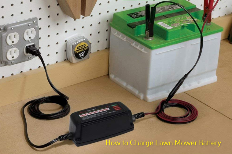 Charge lawn mower battery